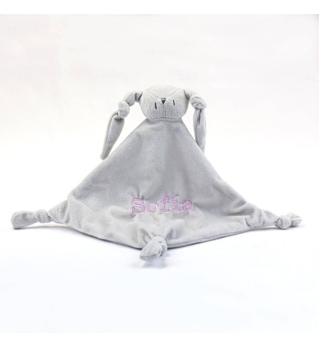 Regalo personalizado manta y Doudou personalizados rosa