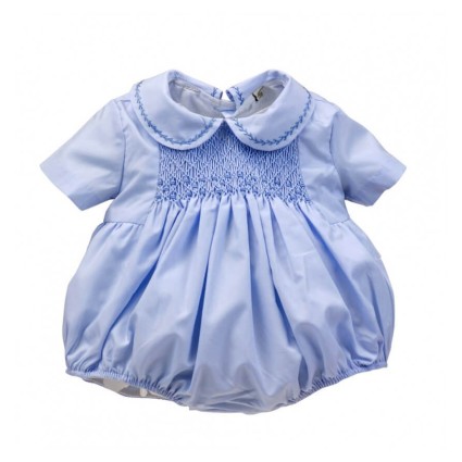 Pagliaccetto smock a nido d’ape per bebè | Eleganza e comfort 2