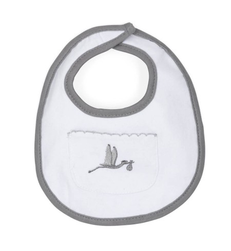 Canastilla Manta bordada body babero y oso peluche