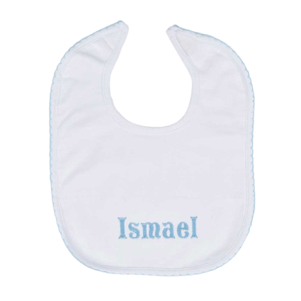 Canastilla Bebé Mi Babero Bordado azul 2