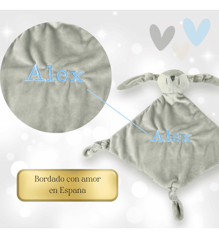 Set Doudou + 2 succhietti con nome + clip | Regalo unico e funzionale