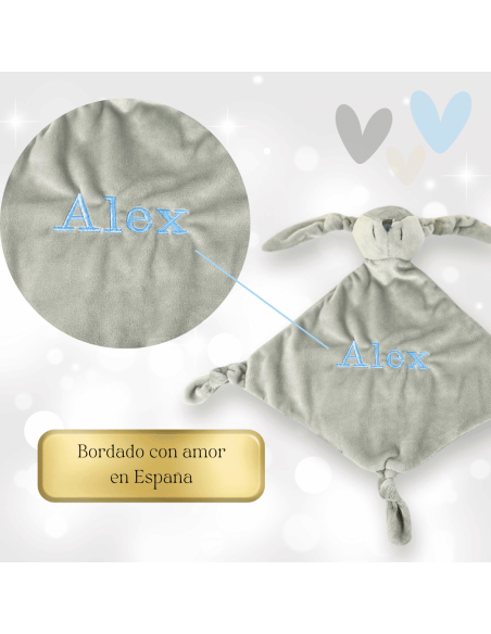Set Doudou + 2 succhietti con nome + clip | Regalo unico e funzionale