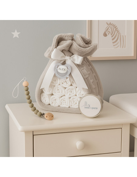 Torta di Pannolini con Portaciuccio | Regalo Originale per Neonato