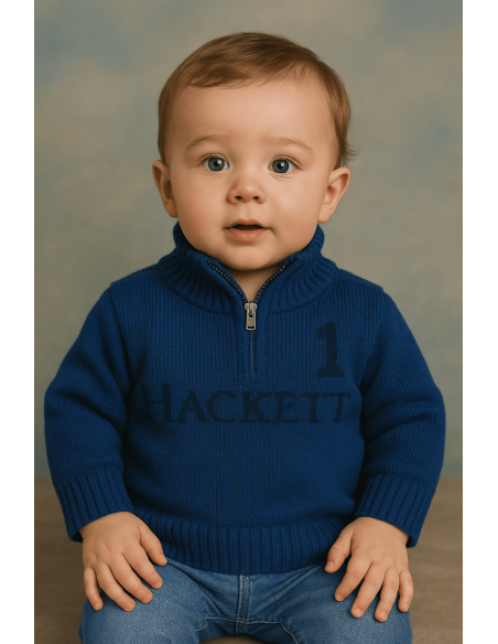 Maglione con Cerniera Hackett per Neonato | Stile Britannico Premium – Bebé de París