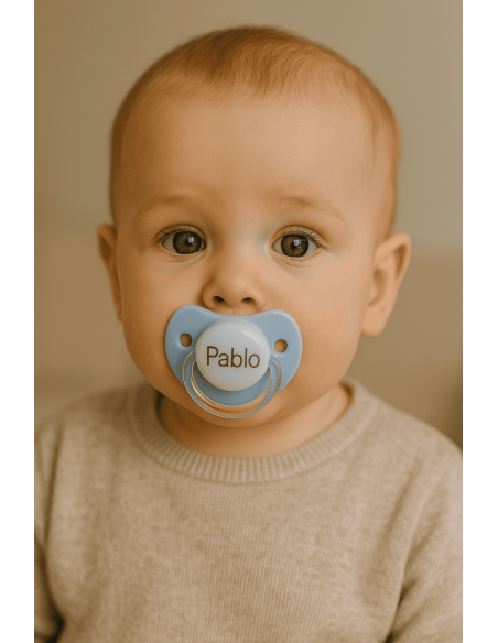 Set Doudou + 2 succhietti con nome + clip | Regalo unico e funzionale