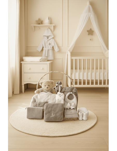 Cesta Bebè Classica Sogno | Regalo Sofisticato e Personalizzato – Bebé de París