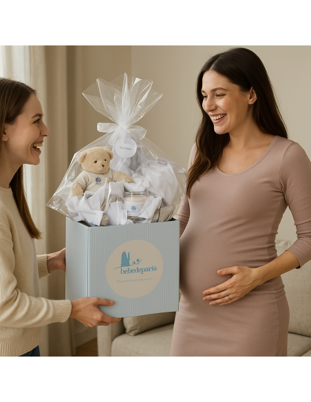 Cesta Bebè Classica Piena | Regalo Completo, Elegante e Personalizzabile – Bebé de París