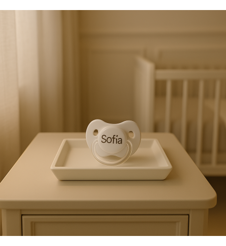 Set 2 succhietti personalizzati e orsetto | Regalo tenero e pratico per neonato