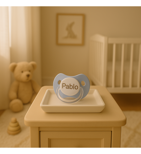 Set due succhietti e bavaglino | Regalo pratico e dolce per bebè