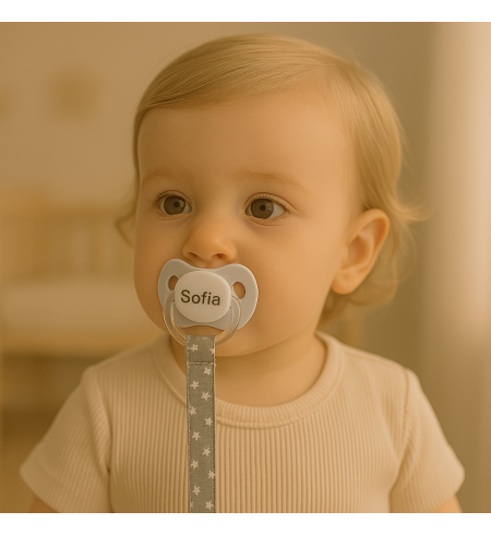 Succhietto personalizzato + custodia + sacca asilo | Set completo per il primo giorno