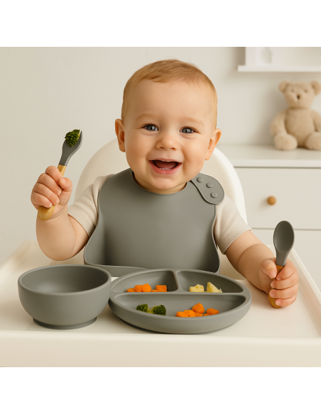 Vajilla in Silicone + Copertina Invernale Personalizzata | Regalo Pratico per Neonato