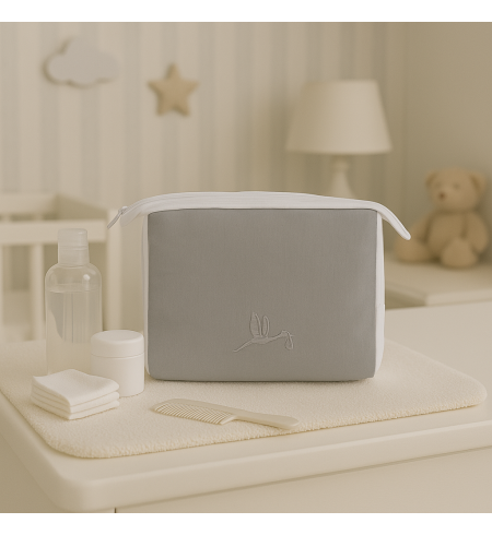 Cesta Bebè con Accappatoio Ricamato | Regalo Personalizzato – Bebé de París