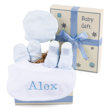 Scatola Regalo con Set in Cotone e Bavetta Personalizzata – Perfetta per Neonata 2