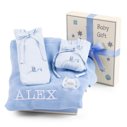 Scatola Regalo con Mussola, Ciuccio e Custodie – Accessori Essenziali 2