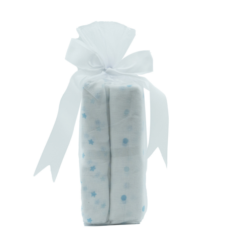 Kit accappatoio ricamato, mussoline e orsetto | Regalo personalizzato per neonato