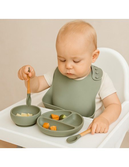 Vajilla in Silicone + Copertina Invernale Personalizzata | Regalo Pratico per Neonato