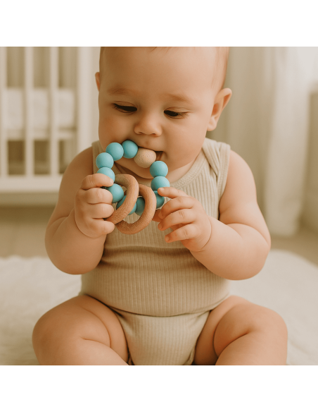 Scatola Regalo con Ciuccio, Massaggiagengive e Bavetta Personalizzata – Set Cura e Tenerezza