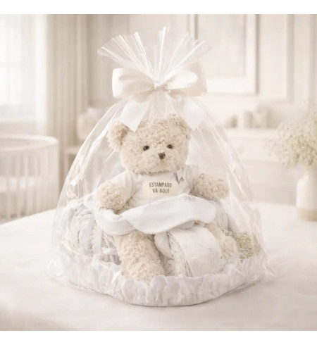 Torta di Pannolini Orsetto Motociclista | Regalo Divertente per Bebè – Bebé de París