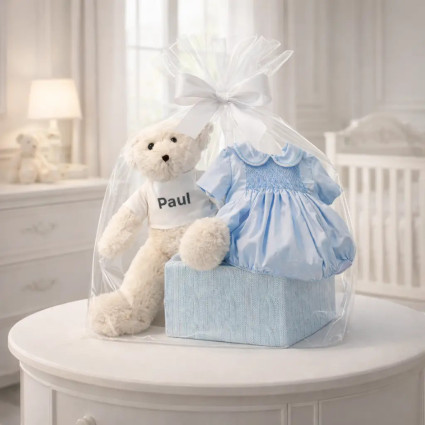 Ranita/pelele smock nido d’ape | Elegante e morbida per neonato