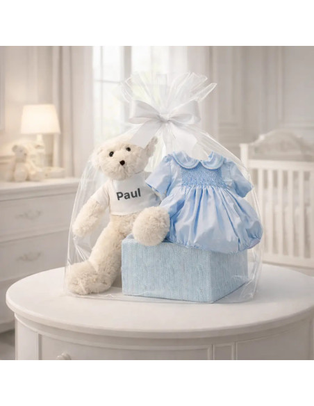 Ranita/pelele smock nido d’ape | Elegante e morbida per neonato