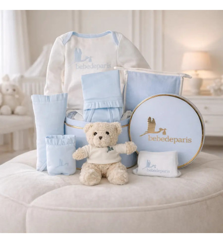 Cesta nascita Bebè Lovely | Regalo Dolce ed Elegante per Neonato - Bebé de París