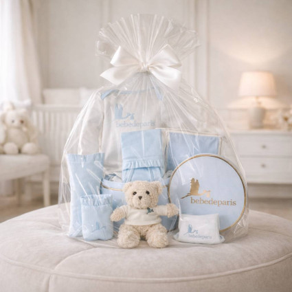 Cesta nascita Bebè Lovely | Regalo Dolce ed Elegante per Neonato - Bebé de París 2