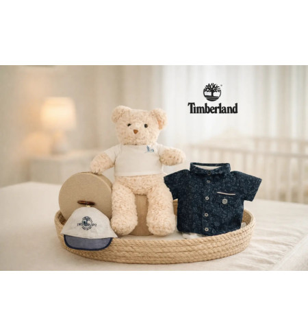 Cesta nascita Bebè Timberland Cachemire | Regalo Originale e di Stile - Bebé de París