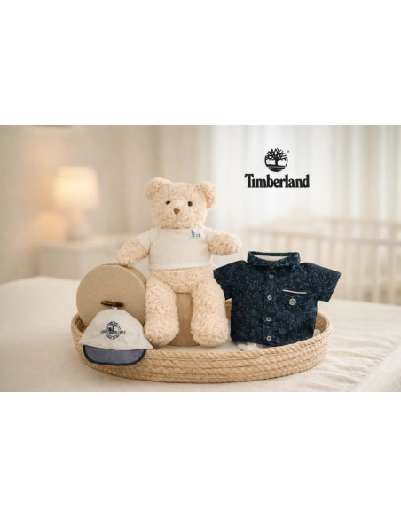 Cesta nascita Bebè Timberland Cachemire | Regalo Originale e di Stile - Bebé de París