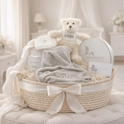 Cesta nascita personalizzata Salamanca | Regalo aziendale per neonati 2