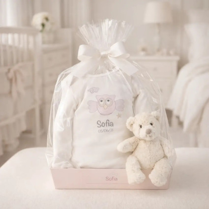 Orsetto di peluche e body personalizzato | Canestillas bebè 2