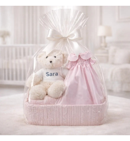 Regalo vestitino smock nido d’ape | Elegante e raffinato per neonate