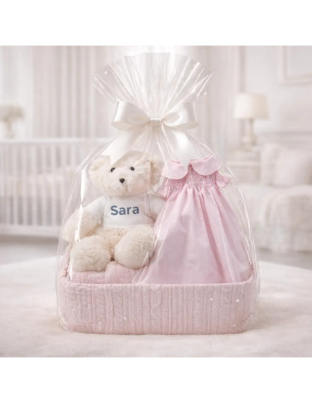 Regalo vestitino smock nido d’ape | Elegante e raffinato per neonate