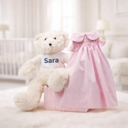 Regalo vestitino smock nido d’ape | Elegante e raffinato per neonate 2