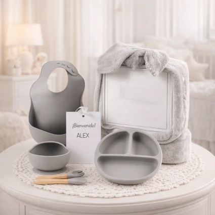 Vajilla in Silicone + Copertina Invernale Personalizzata | Regalo Pratico per Neonato 2