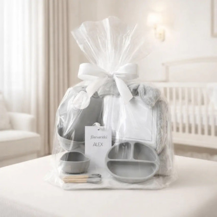 Vajilla in Silicone + Copertina Invernale Personalizzata | Regalo Pratico per Neonato