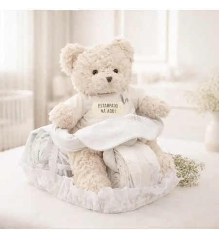 Torta di Pannolini Orsetto Motociclista | Regalo Divertente per Bebè – Bebé de París