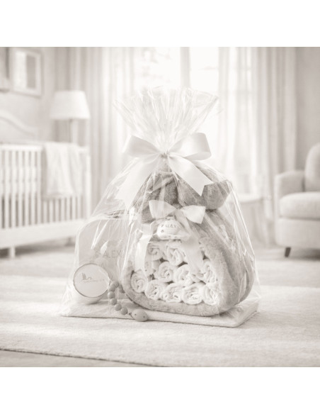 Torta di Pannolini con Accappatoio, Valigetta e Ciuccio | Regalo Completo