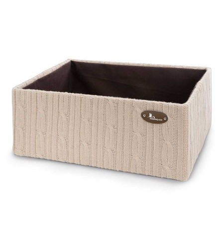 Cesta Lana Trenzada Beige