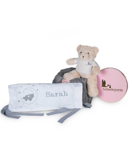 Set Regalo Bebé Almohadón Personalizado rosa