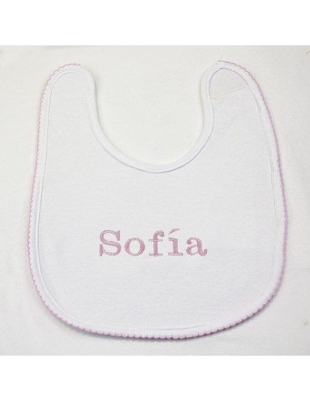 Kit de Regalo Baberos y Chupetes Personalizados rosa