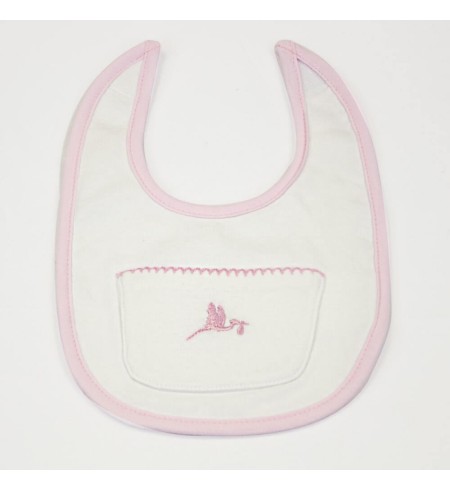 Set Regalo Baberos Bordados con Chupete Personalizado rosa